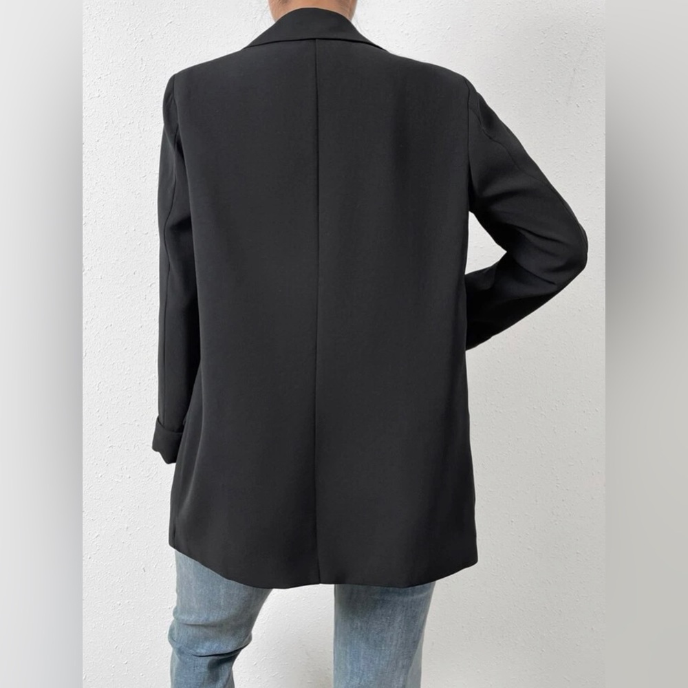 Lapel Neck Single Button Office Blazer - Picture 2 of 6